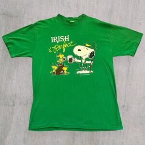Vintage Snoopy Irish green shirt